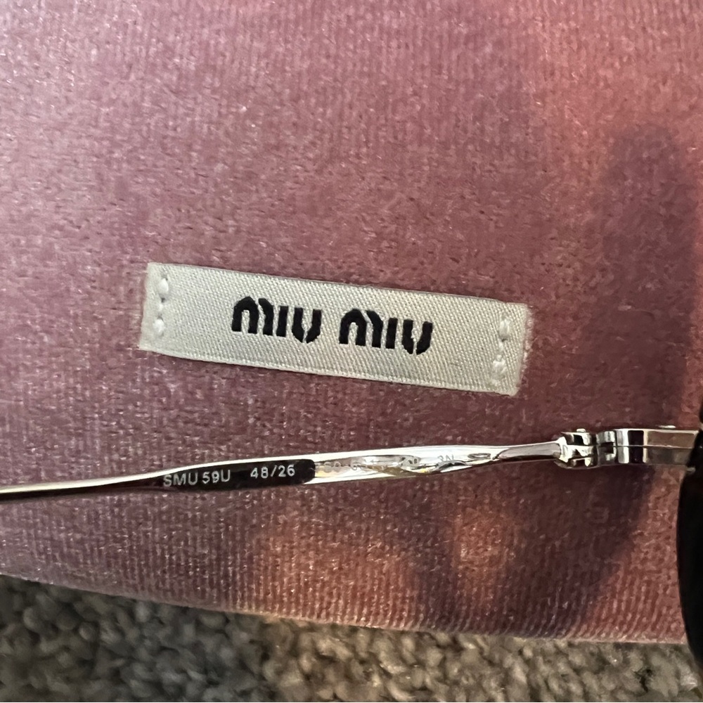 Miu Miu tortoise brown round sunglasses - Picture 3 of 3